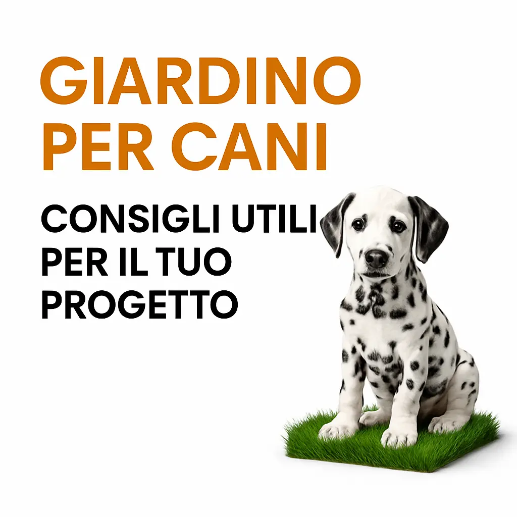 Giardino con erba sintetica per cani: idee e consigli