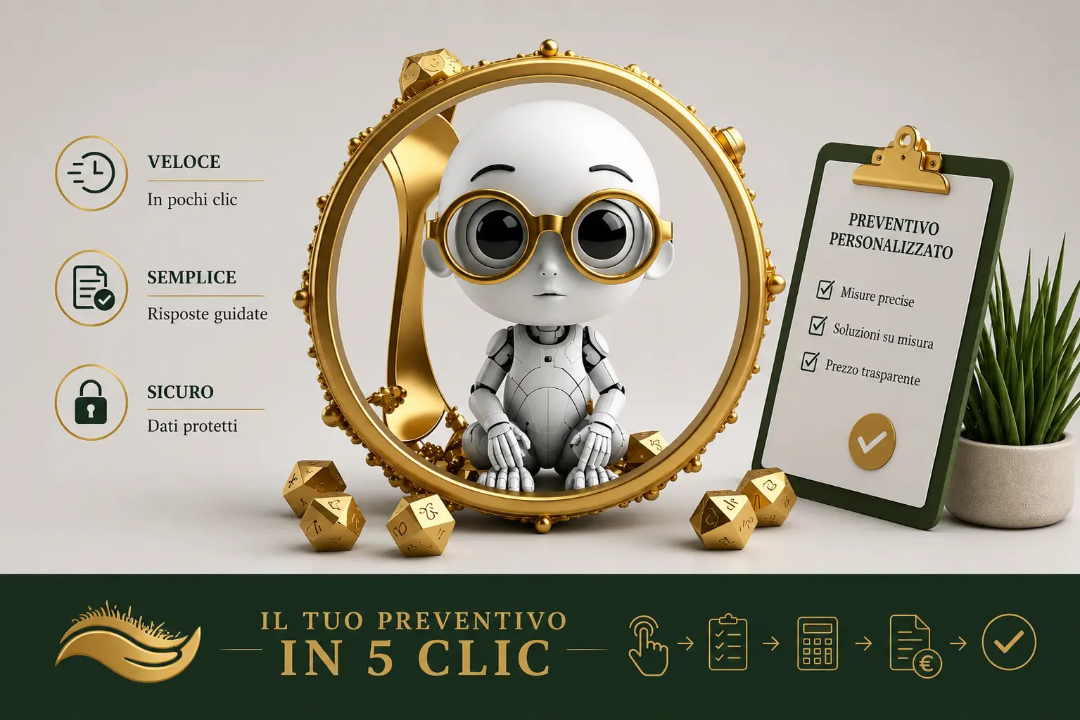 Simulatore preventivo online per erba sintetica Posa Green Design con assistente virtuale per calcolare un preventivo personalizzato in 5 clic.