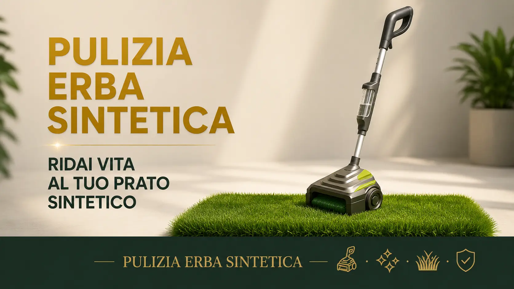 Manutenzione erba sintetica ordinaria e straordinaria per mantenere il prato sintetico pulito, igienizzato e sempre in perfette condizioni.